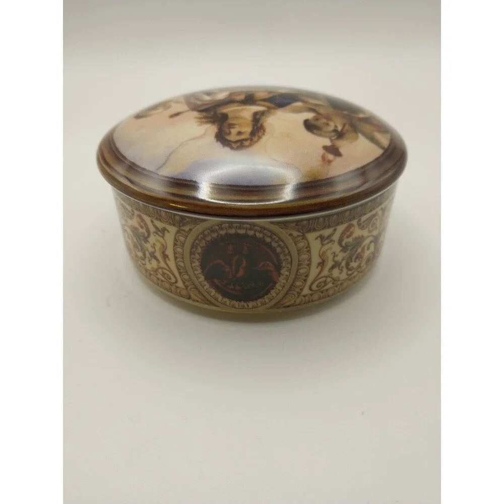 Pickard Executive Authority Ceramic Decorative Box With Brumidi Fresco Design